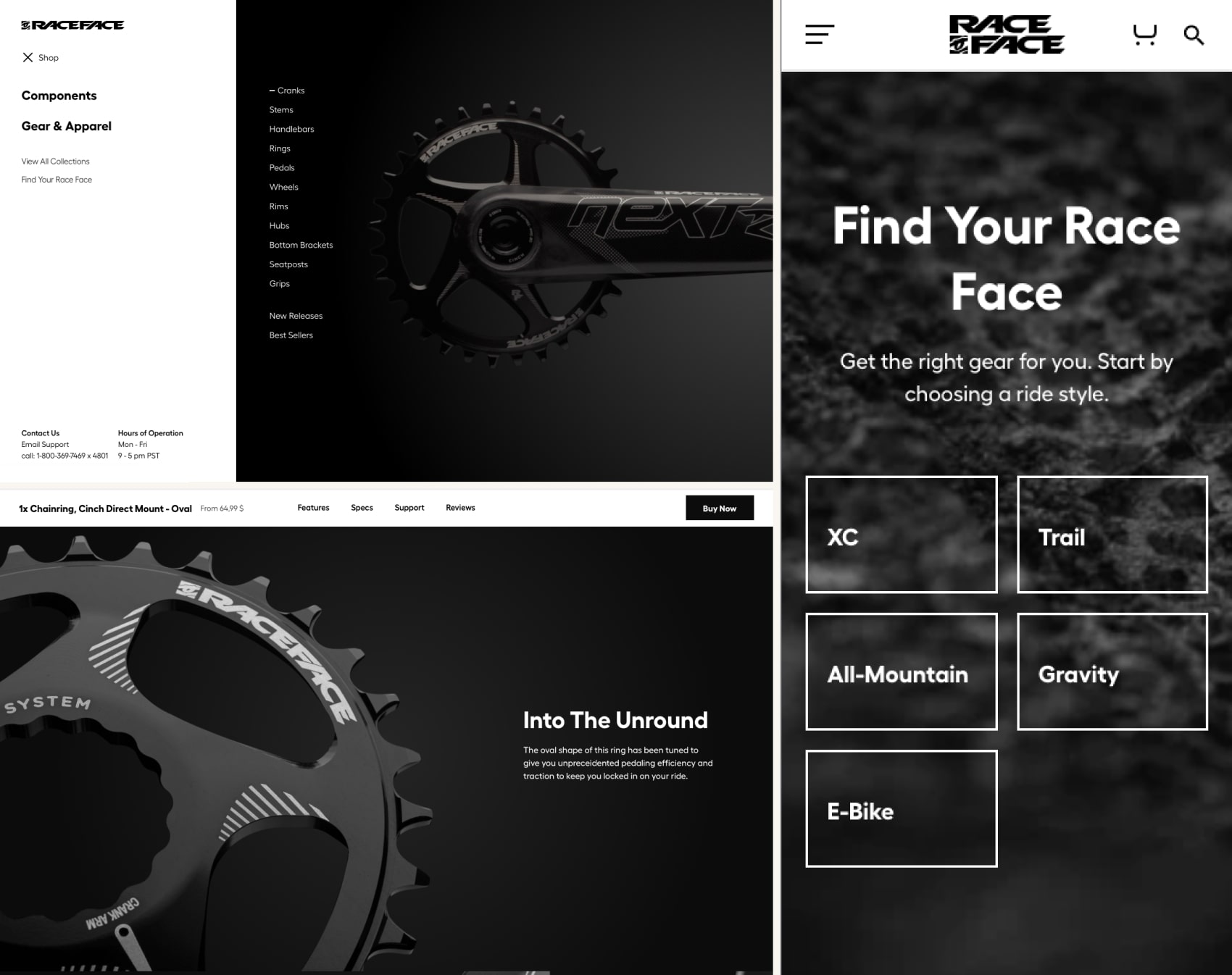 дизайн інтернет магазину Raceface