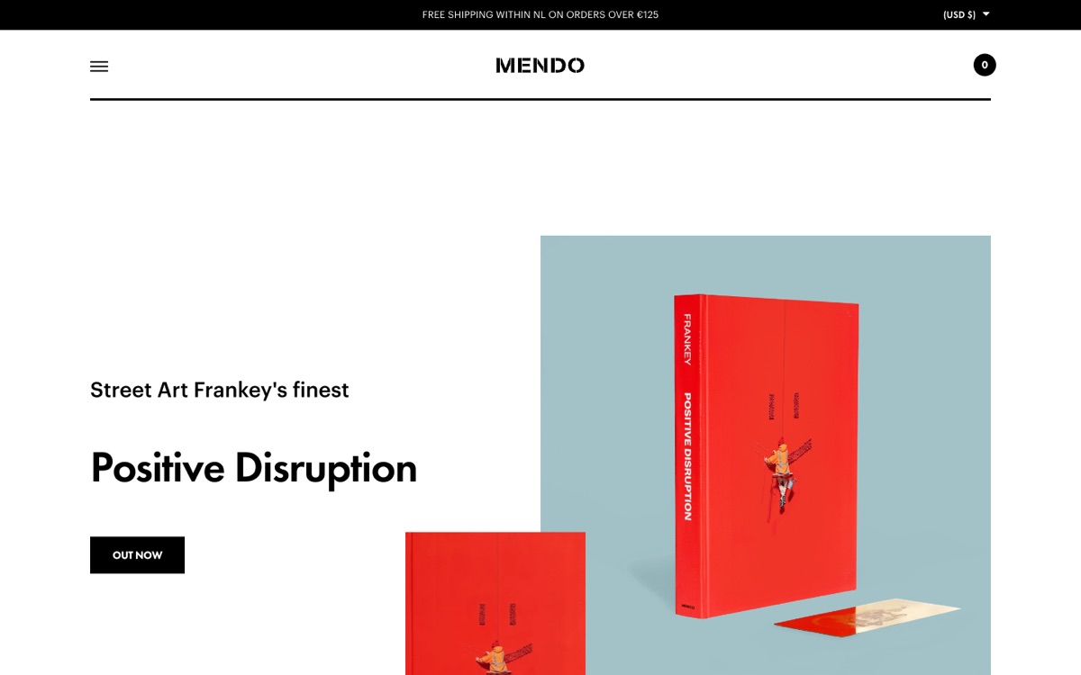 Mendo bookshop online store design, 2026