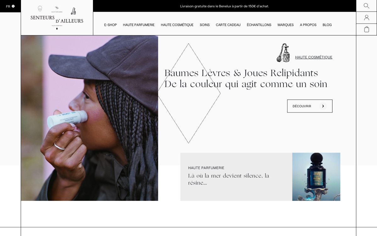 Senteurs d'Ailleurs fragrance online store design, 2026