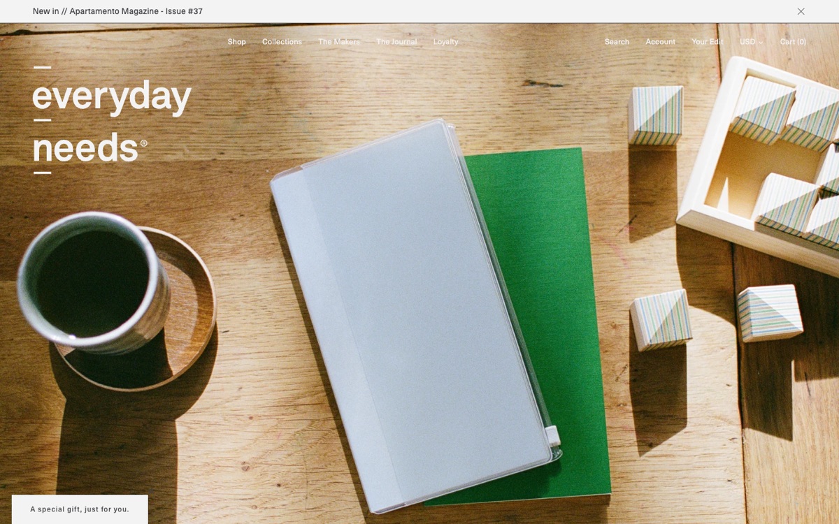 Everyday Needs homewares online store design, 2026