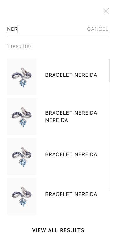 Magerit, UX/UI design for a Spanish jewelry brand, mobile gallery