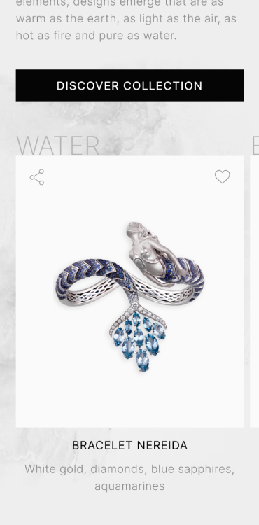 Magerit, UX/UI design for a Spanish jewelry brand, mobile gallery
