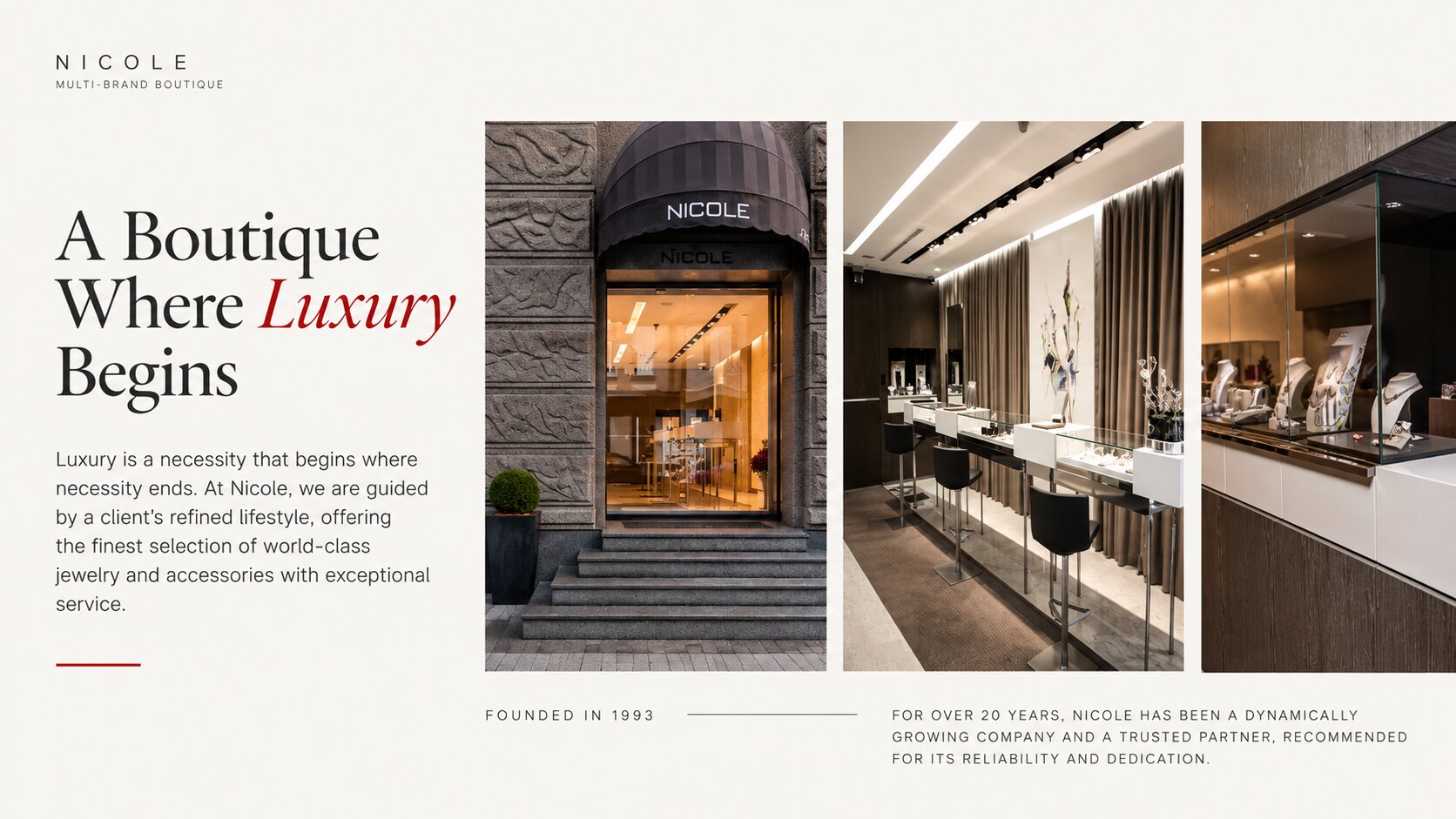 Nicole, the jewelry boutique from a childhood in Kharkiv