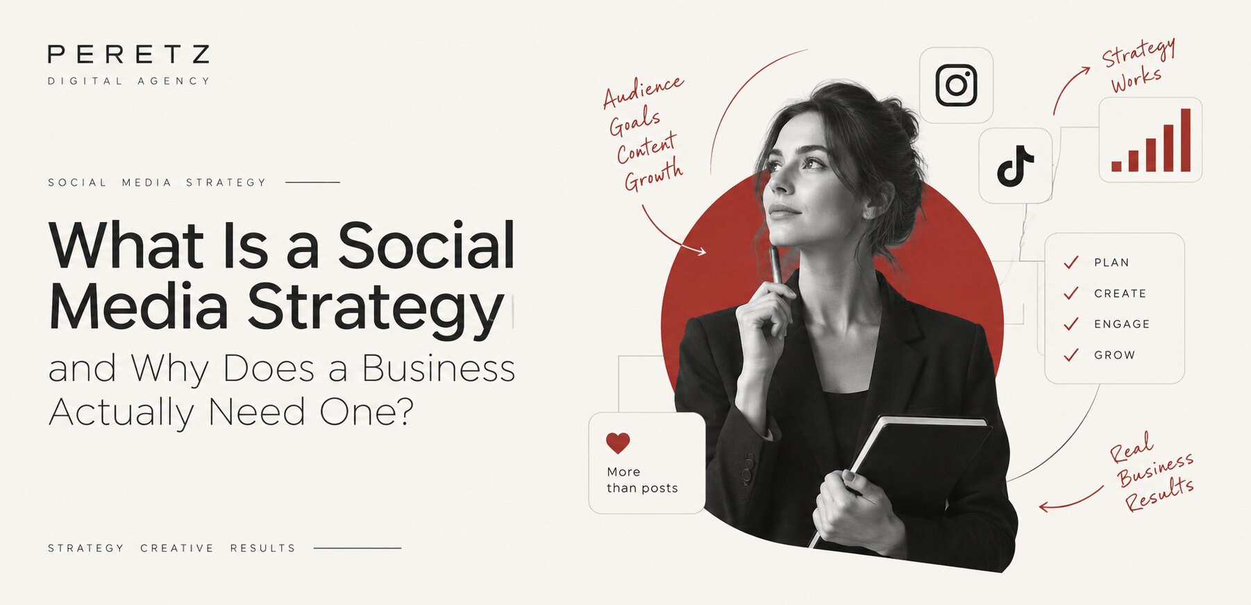 what is a social media strategy and why a business needs one, by Iryna Nechaeva Peretz Agency