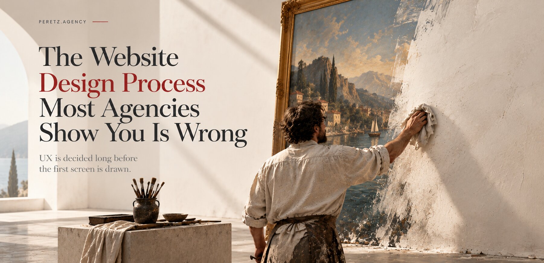 Website design process: UX, data, SEO and CRM decided together in one architecture before design