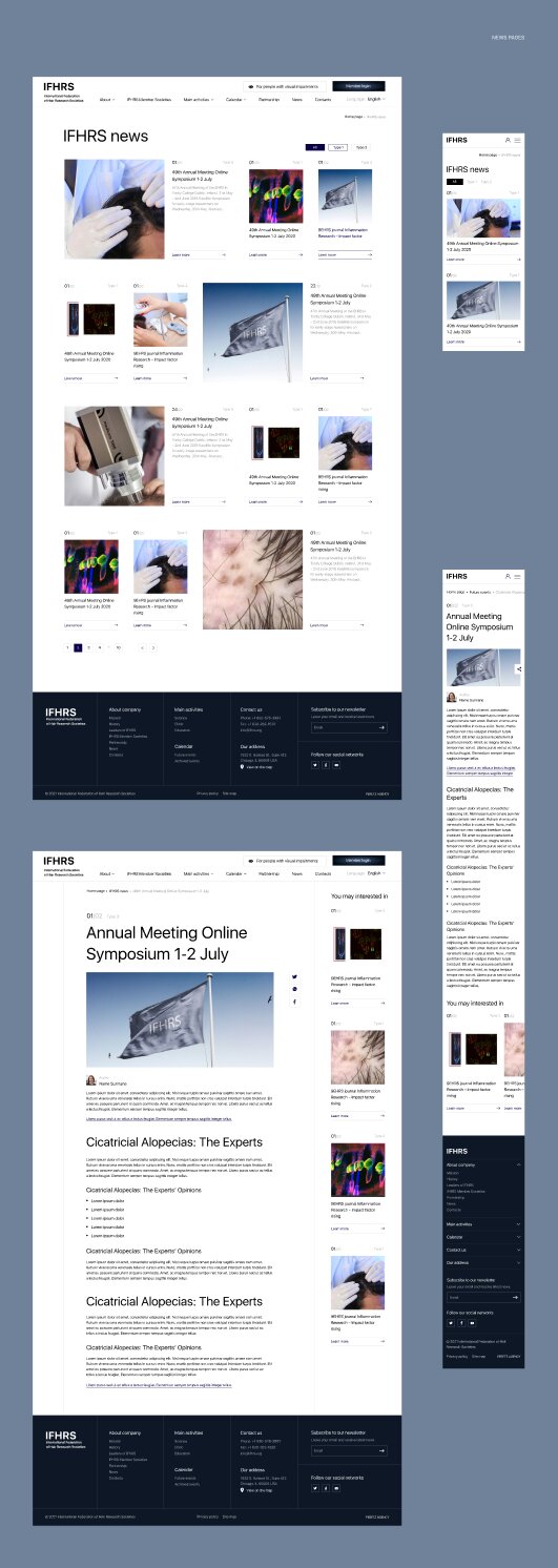 IFHRS news list and news article page