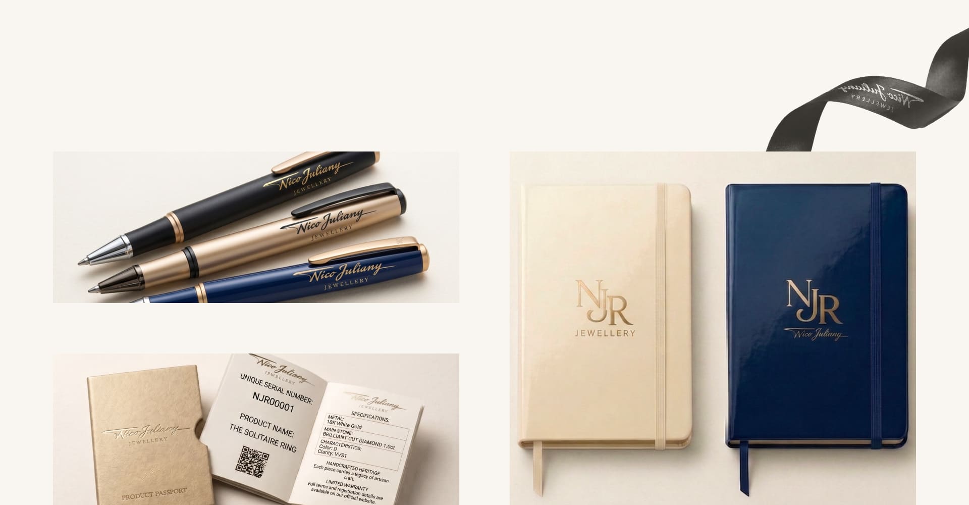 Nico Juliany brand identity, application detail